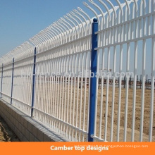Personalizar os tipos em pó revestido de zinco aço guardrail cerca &amp; portão de segurança / aço zinco ferro forjado cerca decorativa piquete